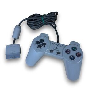 Sony PlayStation PS1 Official OEM Gray Controller SCPH-1080 Tested Works